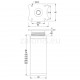 LEG KM 40x40 / MAT ALUMINIUM